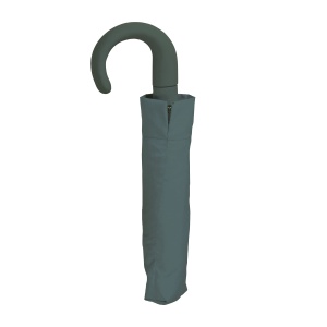 ON™ Automatic compact umbrella with curved rubberised handle and matching pouch