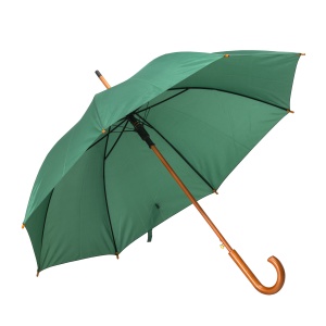 ON™ Automatic umbrella with wood shaft, ferrule and handle