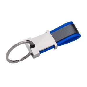 ON™ Keyring in burnished metal and two-tone PU, with space suitable for resin logo