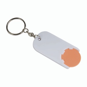 ON™ Plastic key ring with shopping trolley token
