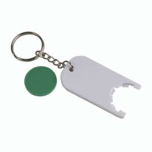 ON™ Plastic key ring with shopping trolley token