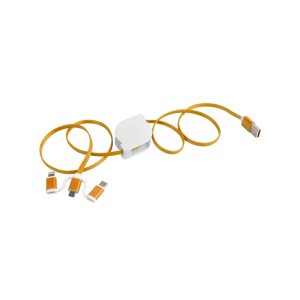 ON™ Retractable charging cable USB, Type-C, lightning and micro USB