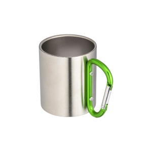 ON™ Steel mug with aluminum carabiner handle, 200 ml