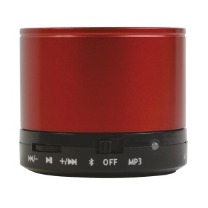 ON™ Cylindrical, metal Bluetooth V 3.0 mini speaker with microphone for loudspeaker calls