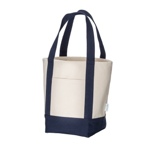ON™ Geantă mini shopper din bumbac reciclat 340 g/m2, cu mânere și bază colorate. Certificare GRS - Img 5