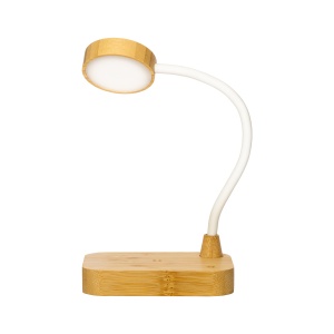 ON™ Multifunctional bamboo lamp with 15W wireless charger