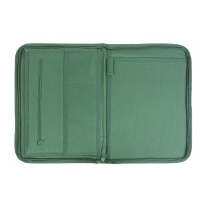 ON™ 600D polyester brief folder with zip closure, 6 inside compartments