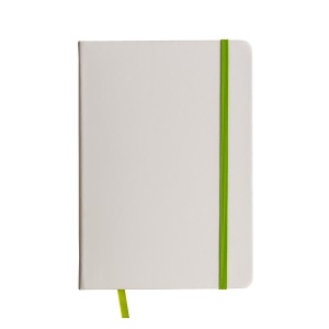 ON™ Notebook with coloured elastic, ruled sheets, satin bookmark