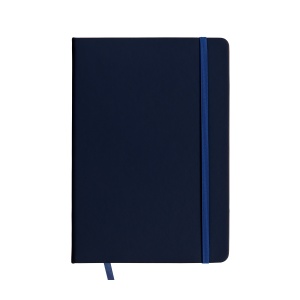ON™ PU notebook with coloured elastic, ruled sheets (80 pages), ivory colour, satin bookmark