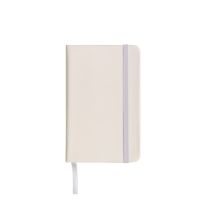 ON™ PU notebook with coloured elastic, ruled sheets (80 pages), satin bookmark