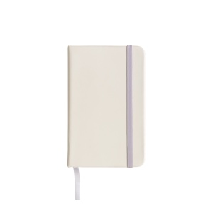 ON™ PVC notebook with coloured elastic, ruled sheets (80 pages), satin bookmark