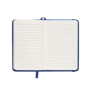 ON™ PVC notebook with coloured elastic, ruled sheets (80 pages), satin bookmark