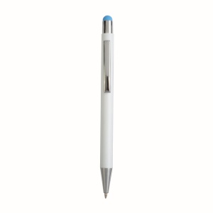 ON™ Aluminum push button ball pen with colored touch screen and laser engraved logo
