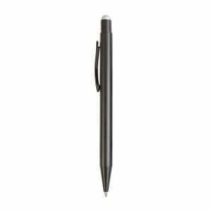 ON™ Aluminum push button ball pen with colored touch screen and laser engraved logo