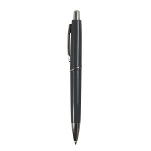ON™ ABS plastic snap pen with coloured barrel and metal clip, jumbo refill