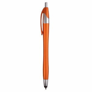 ON™ Plastic snap pen with touchscreen rubber tip
