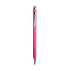 ON™ Twist pen with metal clip and barrel, and matching touchscreen rubber tip