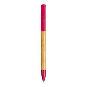 ON™ Bamboo and wheat straw twist pen with mobile phone stand