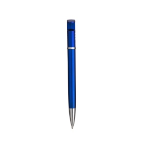 ON™ Plastic twist pen with metallic barrel, mobile phone holder and rubber touch