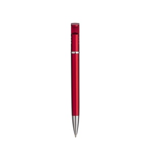 ON™ Plastic twist pen with metallic barrel, mobile phone holder and rubber touch