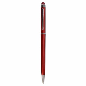 ON™ Plastic twist pen with touchscreen rubber tip and metal clip