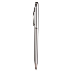 ON™ Plastic twist pen with touchscreen rubber tip and metal clip