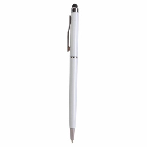 ON™ Plastic twist pen with touchscreen rubber tip and metal clip
