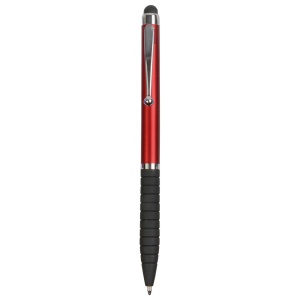 ON™ Plastic twist pen with rubberised grip and touchscreen rubber tip