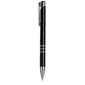 ON™ Metal snap pen with 3-ring decoration and chromed details