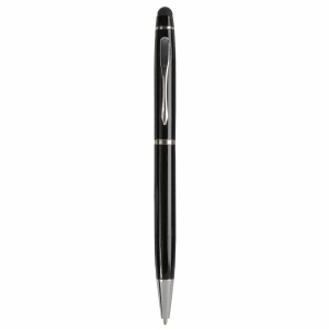 ON™ Metal coloured twist pen with matching touchscreen rubber tip