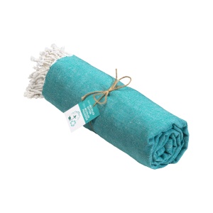 ON™ Recycled cotton fringed beach towel, size 90x170 cm