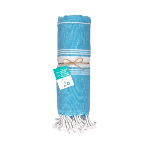 ON™ Recycled cotton fringed beach towel