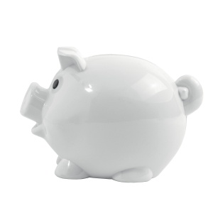 ON™ Plastic mini piggy coin bank refillable with cap