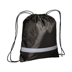 ON™ 210T polyester backpack with reflective strip, drawstring closure and reinforced corners