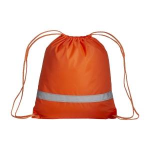 ON™ 210T polyester backpack with reflective strip, drawstring closure and reinforced corners