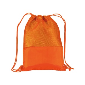 ON™ 210T polyester backpack with mesh and drawstring closure