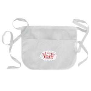 ON™ 20% cotton/80% polyester (180 g/m2) bartender apron with 3 front pockets, 49 x 34 cm