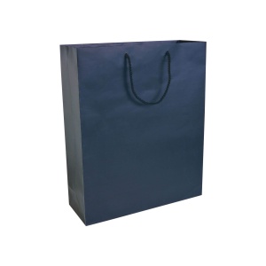 ON 157 g/m2 matte laminated paper shopping bag with gusset and bottom reinforcement