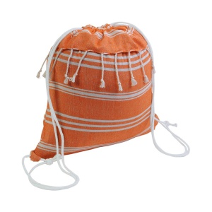 ON 180 g/m2 cotton fouta backpack with drawstring closure - Img 3