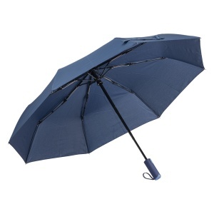 ON 190T polyester folding umbrella with automatic opening, color-matched case