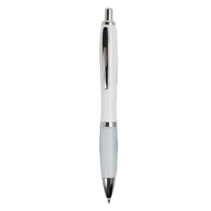 ON ABS plastic snap pen with white barrel, Italian flag-coloured grip and metal clip - Img 11