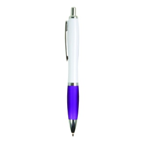 ON ABS plastic snap pen with white barrel, Italian flag-coloured grip and metal clip - Img 13