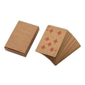 ON Deck of 54 playing cards in single box, in recycled paper