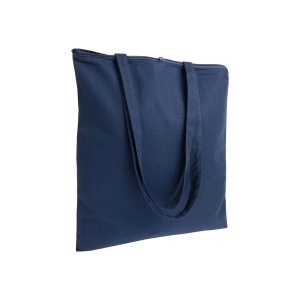 ON Geantă de cumpărături din bumbac 220 g/m2, mânere lungi, închidere cu fermoar