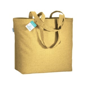 ON Geantă de cumpărături din bumbac reciclat de 190 g/m2, cu mânere lungi și clin - Img 6