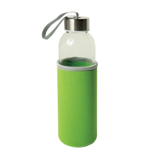 ON Glass bottle with stainless steel lid and neoprene pouch (500 ml)