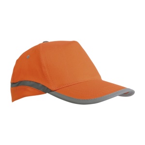 ON High-visibility, cotton 5-panel cap with reflective strips and adjustable velcro strap