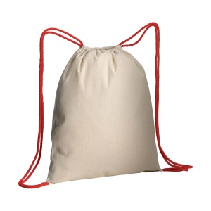ON Natural cotton drawstring backpack with colored corners - Img 5