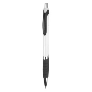 ON Plastic snap pen with coloured barrel, rubberised grip and chromed details - Img 10
