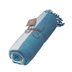ON Prosop de plajă/Fouta din bumbac reciclat, 180 g/m2, certificat GRS - Img 4